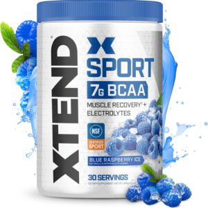 Xtenend sport BCAA supplements, blue rasberry flavor